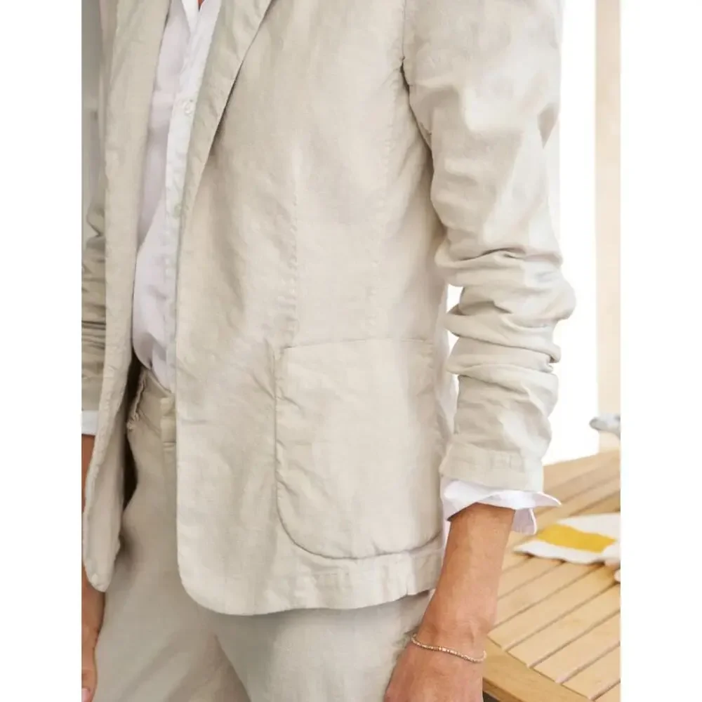 Frank & Eileen Dublin‎ Tailored Blazer Italian Performance Linen Cement XS